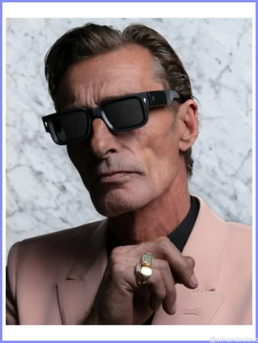 Square Frame Sunglasses Men Women Chunky Rectangle Retro Full Frame UV400